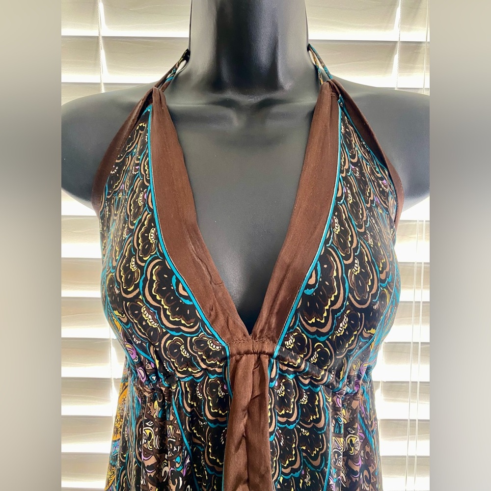 Halter Paisley Printed Maxi Dress
